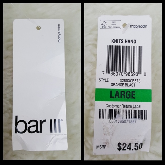 Bar lll Mens Striped Tank Top Sz Large - Picture 8 of 8